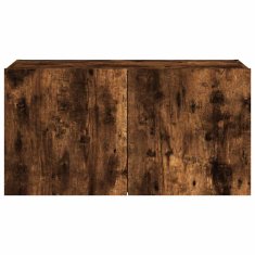 Vidaxl Stenska TV omarica z LED lučkami dimljeni hrast 80x35x41 cm