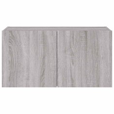 Vidaxl Stenska TV omarica z LED lučkami siva sonoma 80x35x41 cm