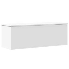 Vidaxl Škatla za shranjevanje bela 102x35x35 cm inženirski les