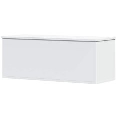Vidaxl Škatla za shranjevanje bela 90x35x35 cm inženirski les