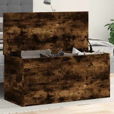 Vidaxl Škatla za shranjevanje dim. hrast 100x42x46 cm inženirski les
