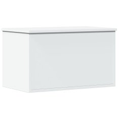 Vidaxl Škatla za shranjevanje bela 60x35x35 cm inženirski les