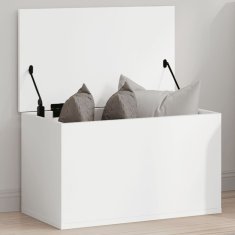 Vidaxl Škatla za shranjevanje bela 60x35x35 cm inženirski les