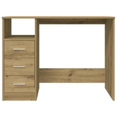 Vidaxl Pisalna miza artisan hrast 102x50x76 cm inženirski les