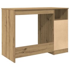 Vidaxl Pisalna miza artisan hrast 102x50x76 cm inženirski les