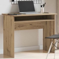 Vidaxl Pisalna miza artisan hrast 90x50x74 cm inženirski les