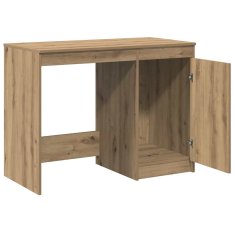 Vidaxl Pisalna miza artisan hrast 100x50x76 cm inženirski les