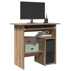 Vidaxl Pisalna miza artisan hrast 80x45x74 cm inženirski les