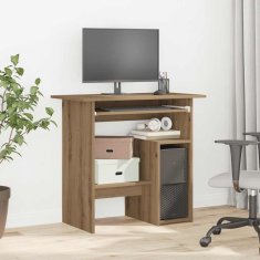 Vidaxl Pisalna miza artisan hrast 80x45x74 cm inženirski les