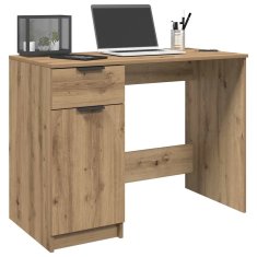 Vidaxl Pisalna miza artisan hrast 100x50x75 cm inženirski les