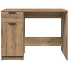 Vidaxl Pisalna miza artisan hrast 100x50x75 cm inženirski les