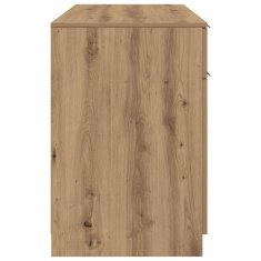 Vidaxl Pisalna miza artisan hrast 100x50x75 cm inženirski les