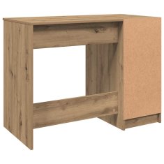 Vidaxl Pisalna miza artisan hrast 100x50x75 cm inženirski les