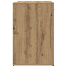 Vidaxl Pisalna miza artisan hrast 100x49x75 cm inženirski les