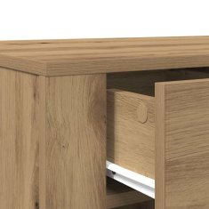 Vidaxl Pisalna miza artisan hrast 100x49x75 cm inženirski les