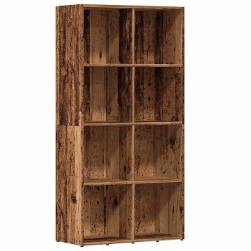 Vidaxl Knjižna omara starinski les 66x30x130 cm inženirski les