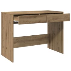 Vidaxl Pisalna miza artisan hrast 101x50x76,5 cm inženirski les