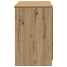 Vidaxl Pisalna miza artisan hrast 140x50x77 cm inženirski les