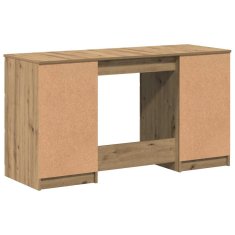 Vidaxl Pisalna miza artisan hrast 140x50x77 cm inženirski les