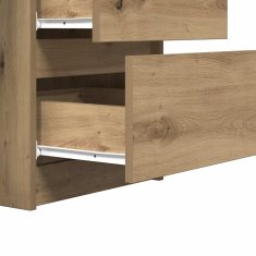 Vidaxl Pisalna miza artisan hrast 140x50x77 cm inženirski les