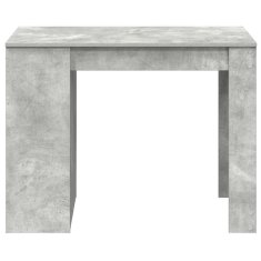 Vidaxl Pisalna miza s predalom in polico betonsko siva 102x62x77,5 cm