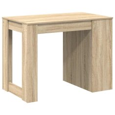 Vidaxl Pisalna miza s predalom in polico sonoma hrast 102x62x77,5 cm