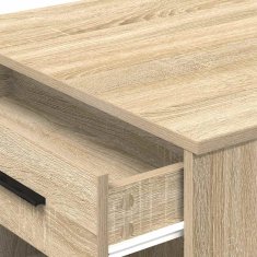 Vidaxl Pisalna miza s predalom in polico sonoma hrast 102x62x77,5 cm