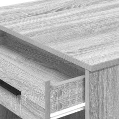 Vidaxl Pisalna miza s predalom in polico siva sonoma 102x62x77,5 cm