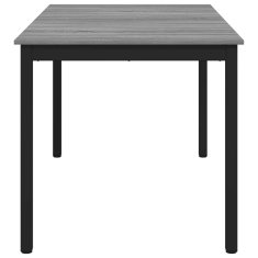 Vidaxl Jedilne mize 140 x 80 x 75 cm Inženirski les Siva Sonoma