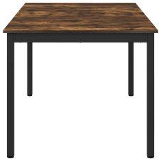 Vidaxl Jedilne mize 150 x 90 x 75 cm Inženirski les Dimljen hrast