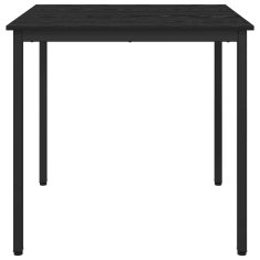 Vidaxl Jedilne mize 80 x 80 x 75 cm Inženirski les Črni hrast Kvadrat