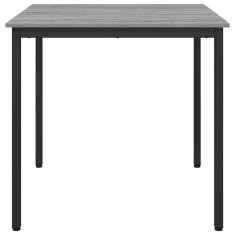 Vidaxl Jedilne mize 80 x 80 x 75 cm Inženirski les Siva Sonoma Kvadrat