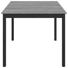 Vidaxl Jedilne mize 150 x 90 x 75 cm Inženirski les Siva Sonoma