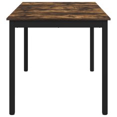 Vidaxl Jedilne mize 140 x 80 x 75 cm Inženirski les Dimljen hrast