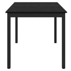 Vidaxl Jedilne mize 140 x 80 x 75 cm Inženirski les Črni hrast