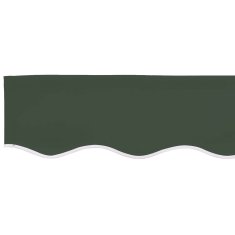 Vidaxl Nadomestno platno za tendo za 5x3.5 m Temno zelena Poliester