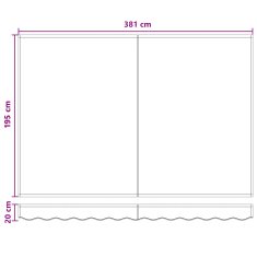 Vidaxl Nadomestno platno za tendo za 4x2 m Temno zelena Poliester