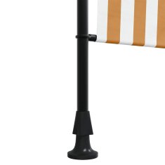 Vidaxl Zunanje rolo senčilo oranžno in belo 100x270 cm tkanina jeklo