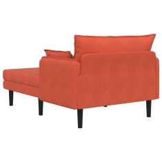 Vidaxl Velik počivalnik Rdeče oranžna Mikrovlaknena tkanina