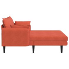Vidaxl Velik počivalnik Rdeče oranžna Mikrovlaknena tkanina