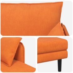 Vidaxl Velik počivalnik Oranžna Mikrovlaknena tkanina