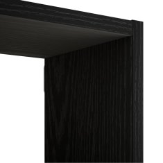 Vidaxl Stenska polica Črni hrast 102 x 17 x 50 cm Inženirski les