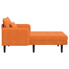Vidaxl Velik počivalnik Oranžna Mikrovlaknena tkanina