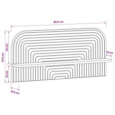 Vidaxl Stenska polica 2 kos Sonoma hrast 80.5 x 13.5 x 37.5 cm