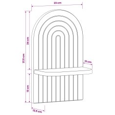 Vidaxl Stenska polica 2 kos Sonoma hrast 23 x 13.5 x 37.5 cm