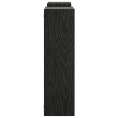 Vidaxl Stenska polica Črni hrast 102 x 17 x 59 cm Inženirski les