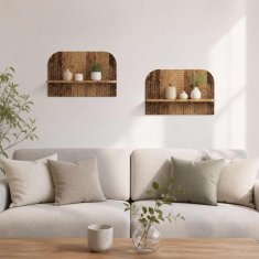 Vidaxl Stenska polica 2 kos Star les 60 x 13,5 x 37,5 cm