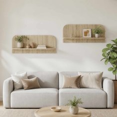 Vidaxl Stenska polica 2 kos Sonoma hrast 102 x 13.5 x 37.5 cm