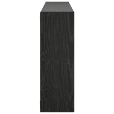 Vidaxl Stenska polica Črni hrast 102 x 17 x 50 cm Inženirski les