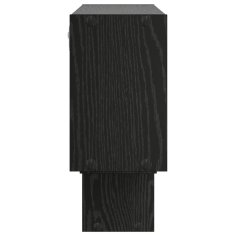 Vidaxl Stenska polica Črni hrast 158 x 17 x 53 cm Obdelan les